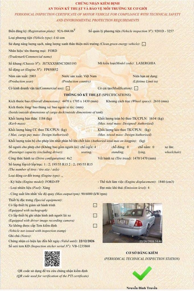 Ford Laser 2003 - ảnh 1