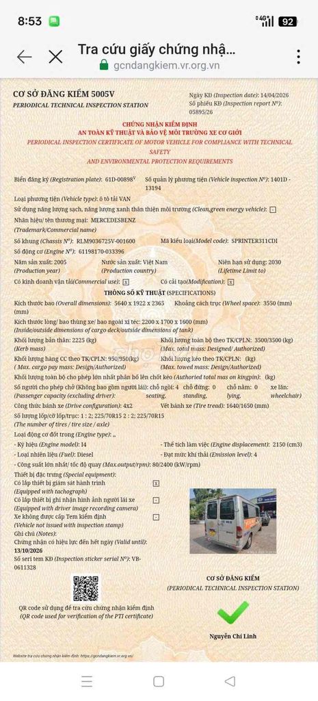 Mercedes-Benz Sprinter 2005 - ảnh 4