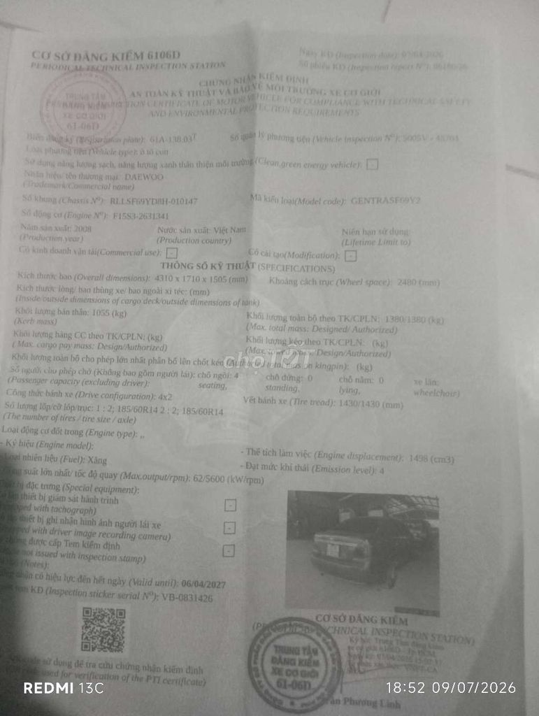 Daewoo Gentra 2009 - ảnh 3