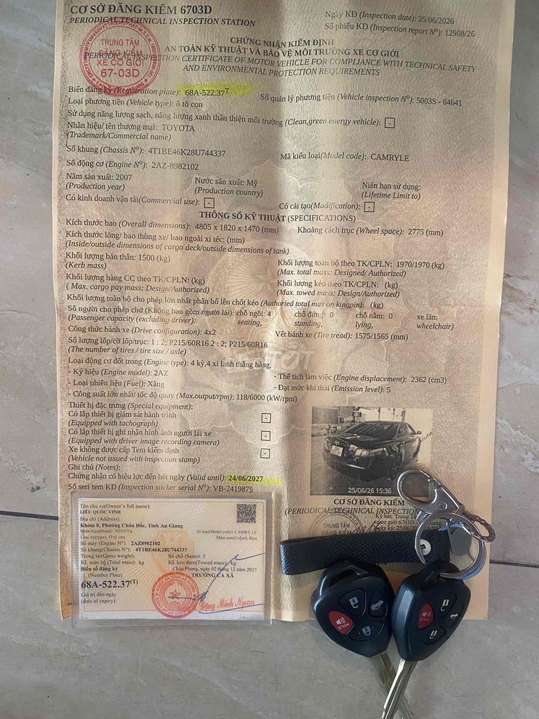 Toyota Camry 2007 - ảnh 1