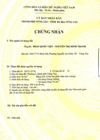 Bất động sản tại Bà Rịa - Vũng Tàu - ảnh 1