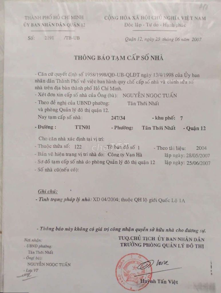 Nhà riêng tại 12, TP. Hồ Chí Minh - ảnh 3