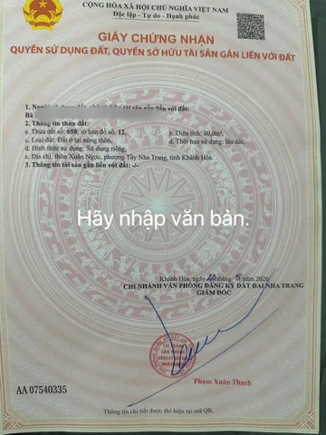 Bất động sản tại Khánh Hòa - ảnh 1