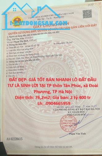 Bất động sản tại Hà Nội - ảnh 1