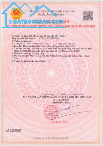 Bất động sản tại Bà Rịa - Vũng Tàu - ảnh 1